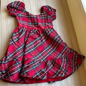 Janie and Jack Red Plaid Dress Size 6 EUC